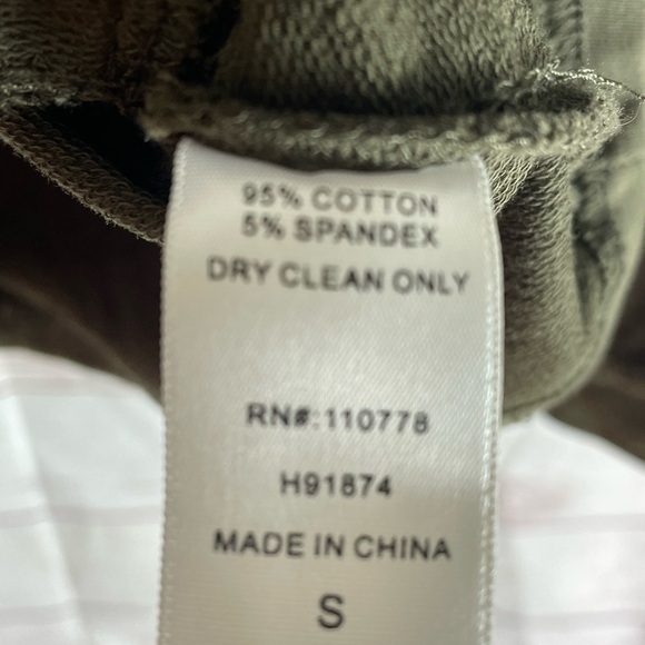 Athropologie Azel Hazel Haze Green burnout ruffled Jacket Zip Hooded sz S - Picture 5 of 7